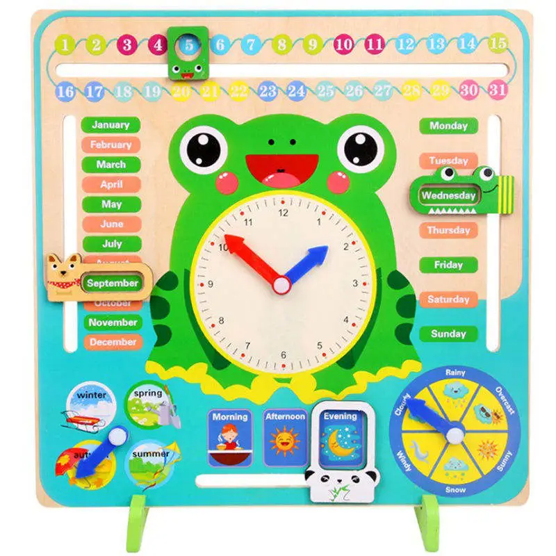 Weather Season Calendar Clock Time Week Cognitive Preschool Education Enlightenment Toy