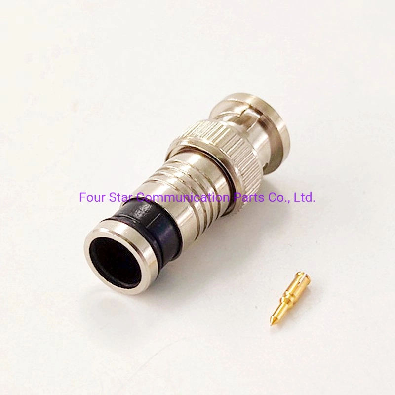 75ohm Antenna Wire Electrical Waterproof CCTV Audio BNC Male Plug RF Coaxial Connector for RG6 Cable Made in Zinc Alloy