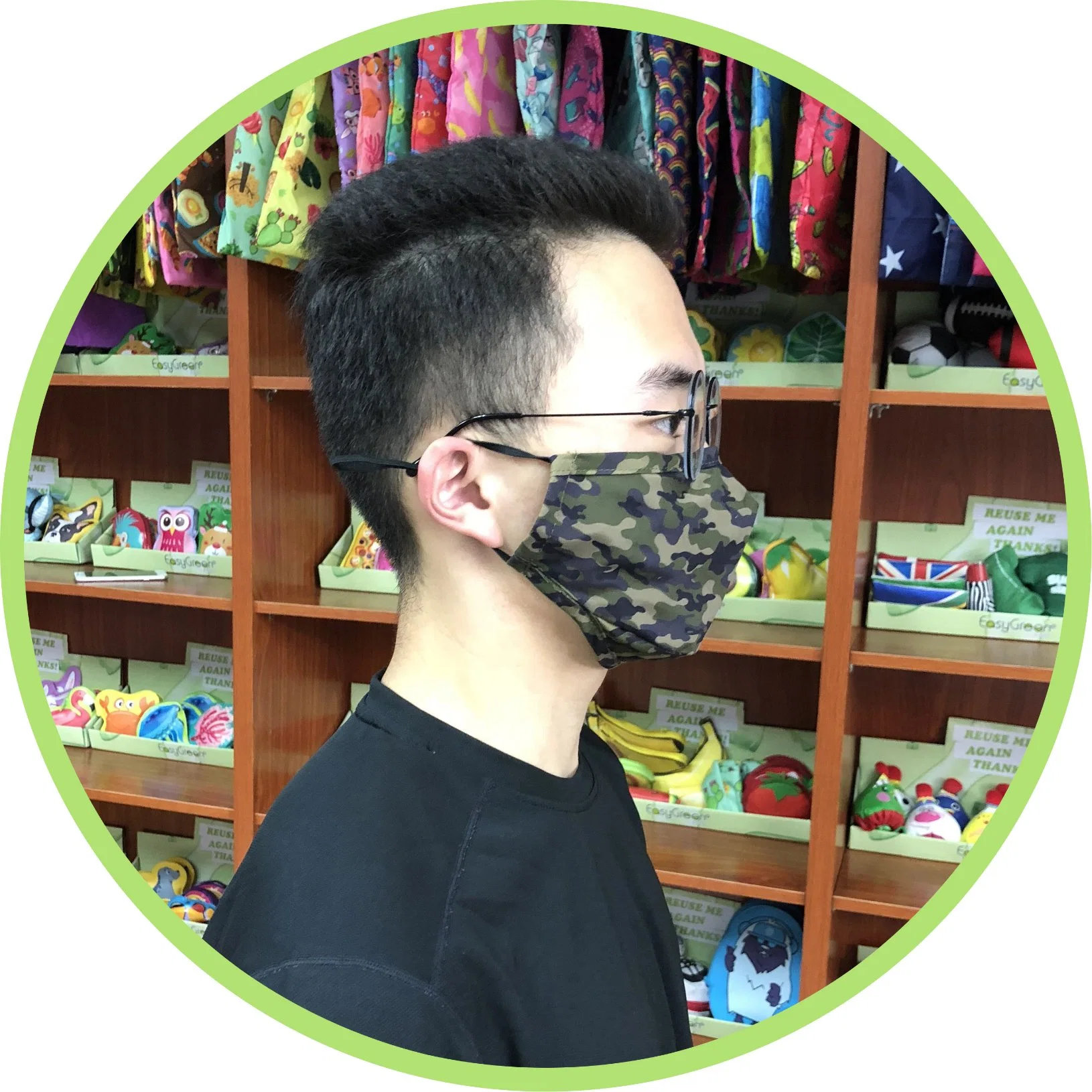 Reusable Plain Anti Dust Pollution Labor Protection Mask RPET Mask Fashion Face Masks with Filter