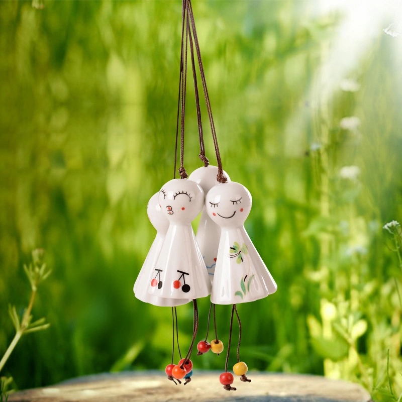 Sunny Day Doll Ceramic Wind Chime Hanging Decoration Chinese Style Business Gift