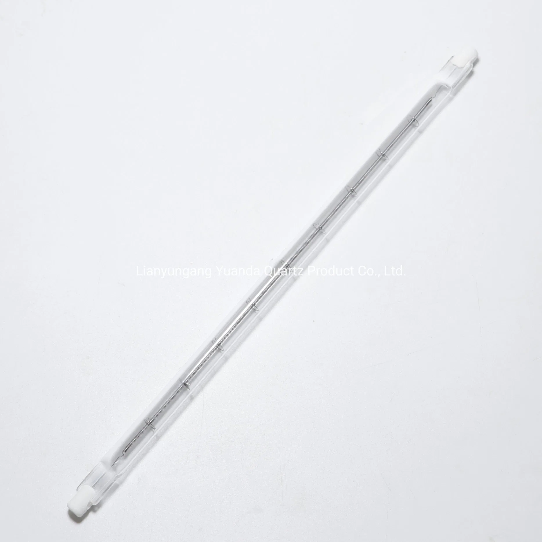 La moitié blanc plaqué halogène quartz de chauffage filament de tungstène tube lampe 230V 800W