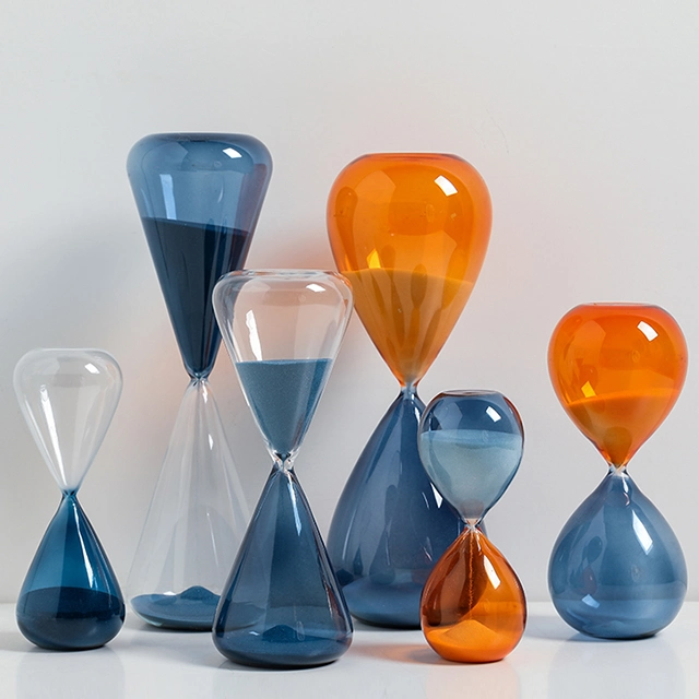 High Borosilicate Decorative Promotional Gift Table Clock Hourglass Sand Timer with Different Size