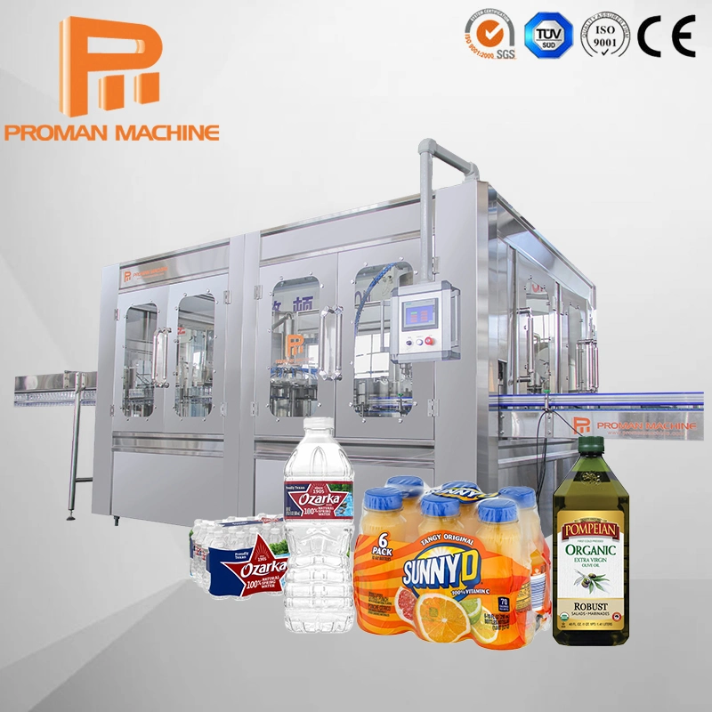 Automatic 3-1 Monoblock Washing Filling Capping Bottle Pure Mineral Purified Drinking Water Sparkling Wine Juice Beverage Bottling Machine