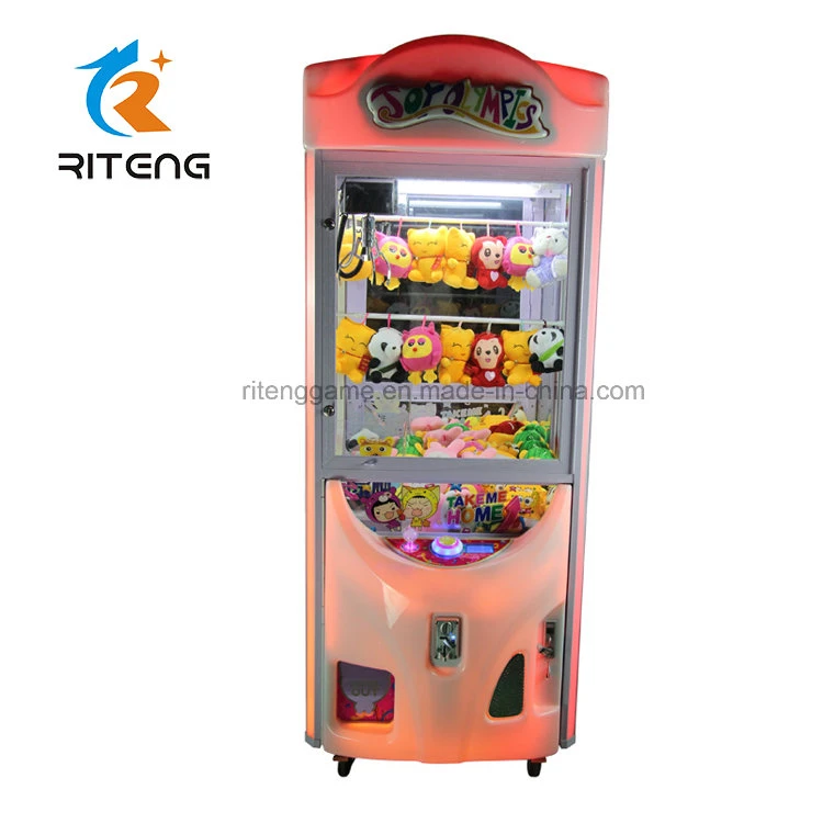 Coin Operated Plush Toy Claw Crane Machine for Leisure Center