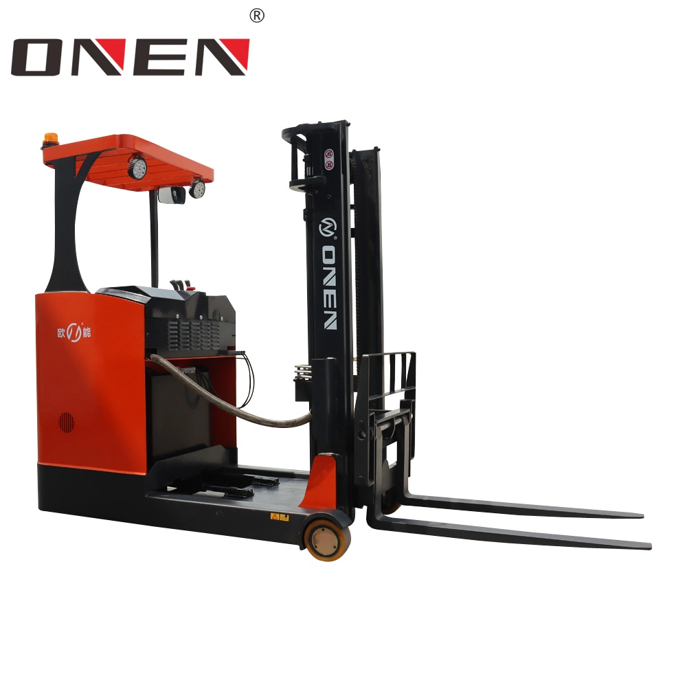 China Fabrik Preis OEM / ODM 1500kg-2000kg Lager Industrie hohe Qualität Stapelhöhe Elektrischer Sit-Down Reach Truck Gabelstapler mit CE und ISO14001/9001