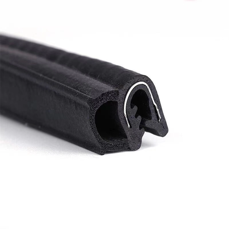 Soundproof Edge Protection and Sealing Rubber Profiles Strip with Metal for Auto/Cabinet Door