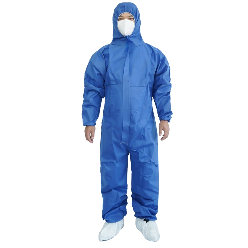 Disposable 45GSM Microporous Coverall Protective Waterproof Breathable Work Clothes