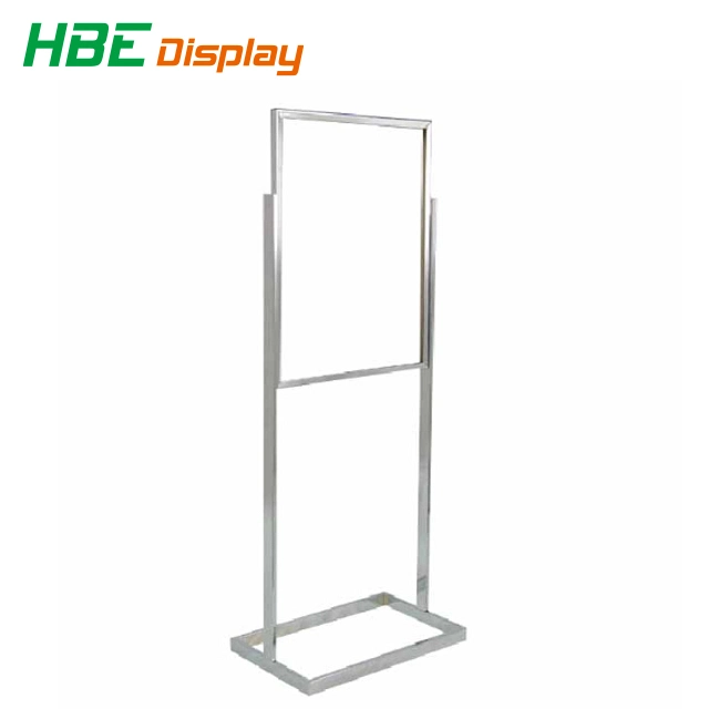 Black Metal Newspaper Advertising Display Stand Sign Holder