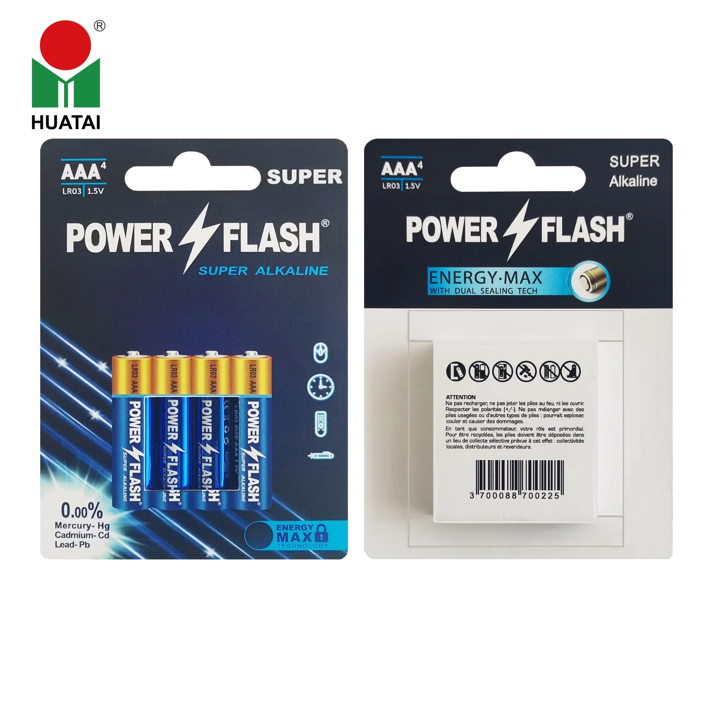 100% Paper Blister Card Super Alkaline Batteries AA, AAA, D, C, 9V