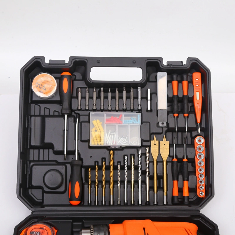 47PCS Haushalt 13 Schlagbohrmaschine Set Haushalt Multifunktions-Hardware-Tool Satz Hammer Zangen Schraubendreher Schraubendreher Hardware-Set