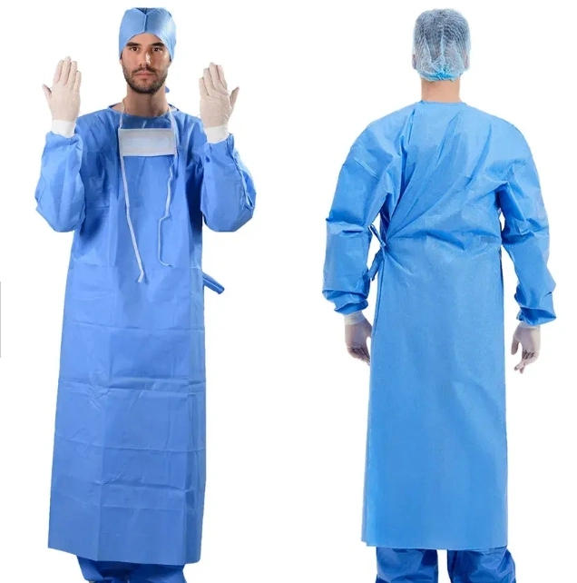 Disposable Isolation Gown Work Wear PPE Coveralls Water Resistance Gowns Safety Clothing