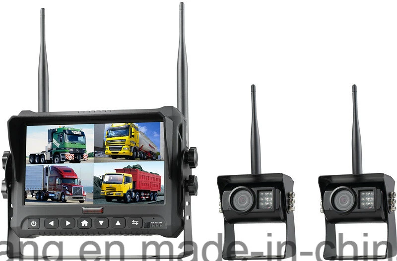 7pouce 4CH 1080P Voiture DVR Mobile Moniteur système de caméra /Sauvegarde sans fil construit dans le DVR