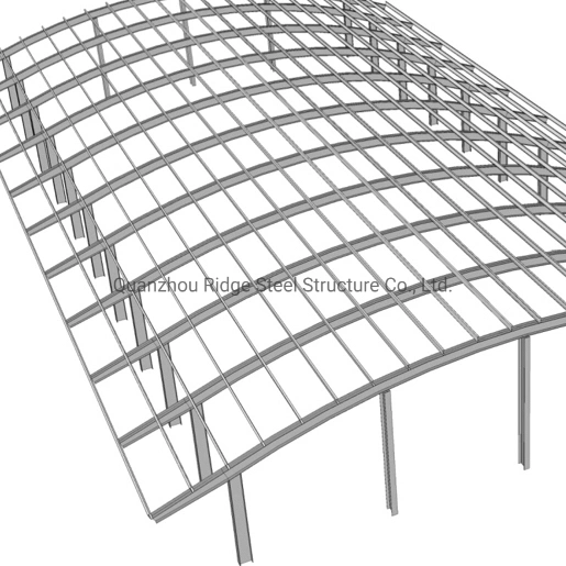 China Ridge personalizado Estructura de acero de construcción de almacén de bastidor de la Armadura del precio de venta