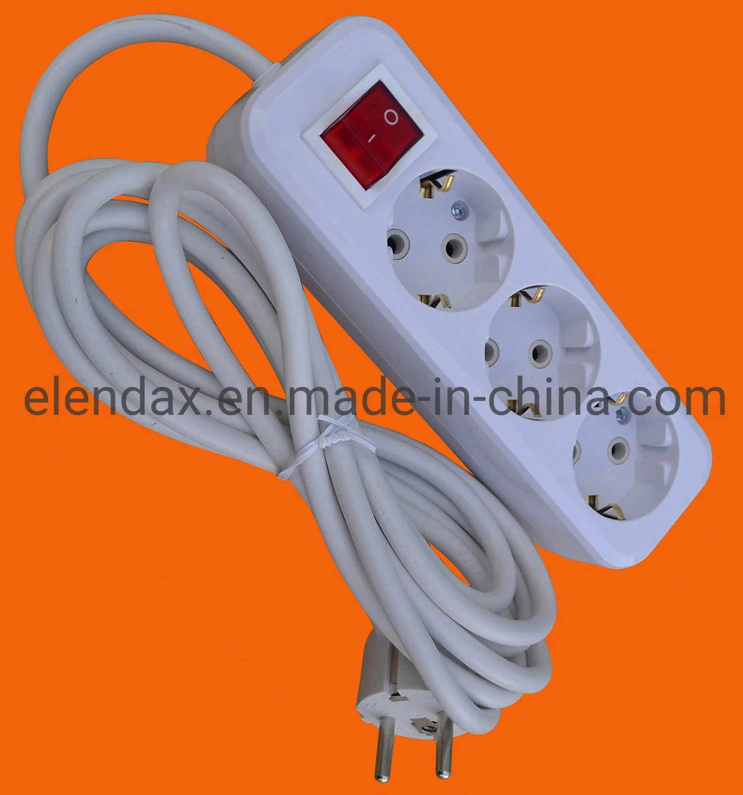 3 Way EU Standard European Electric Socket, Power Strip, (E8003ES)