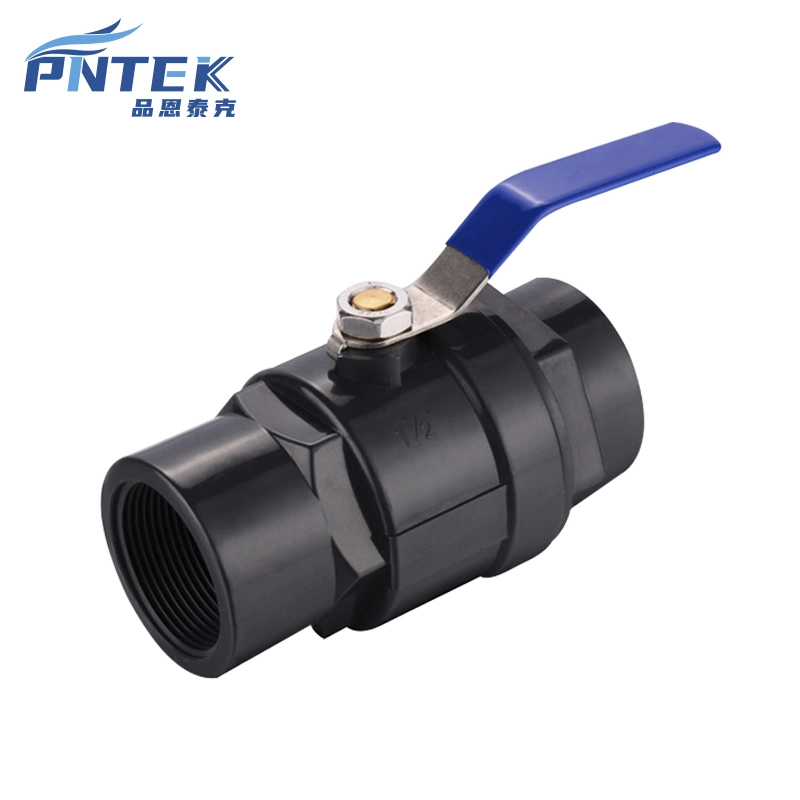 New Type 1/2 Inch to 4 Inch Pn16 Two Pieces PVC/CPVC Ball Valve Black Body