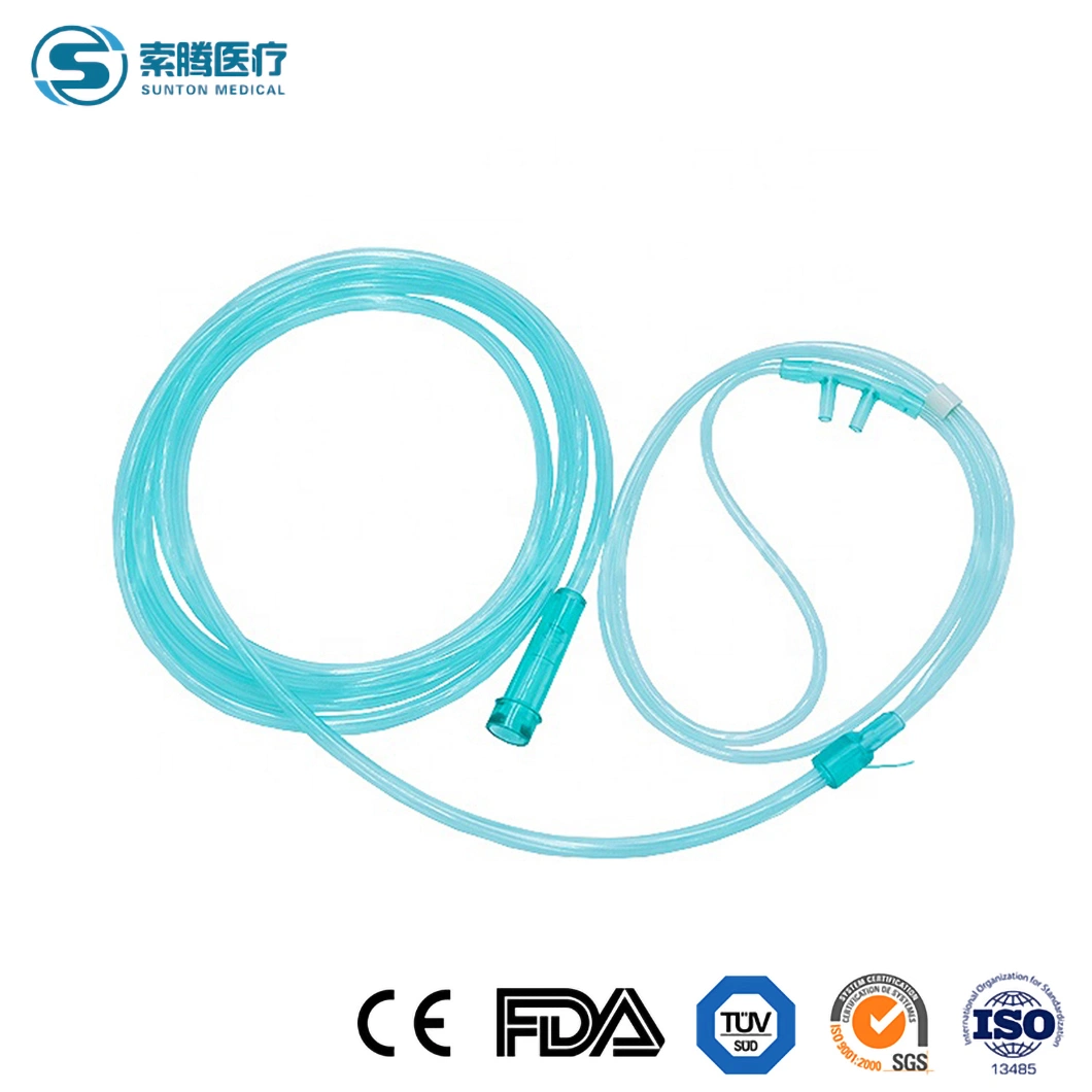 Sunton Ultra Soft Nasal Cannula China Nasal Oxygen Manufacturers EOS Disinfecting Type M Size Nasal Cannula Curved Prongs Cheap Price 4 L Nasal Cannula