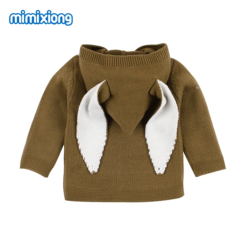 Factory High quality/High cost performance  Toddler Child Solid Color Pullover Sweater with Cute Hood Accept Customization