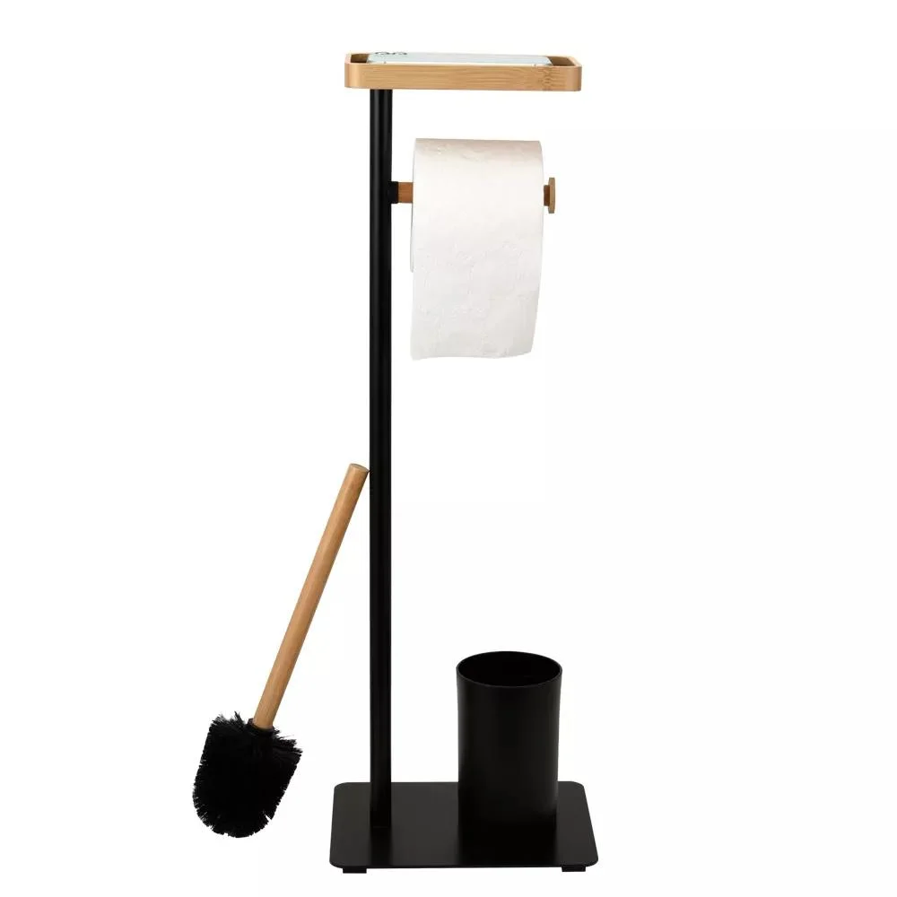 European Design Bathroom Free Standing Black Toilet Paper Roll Holder