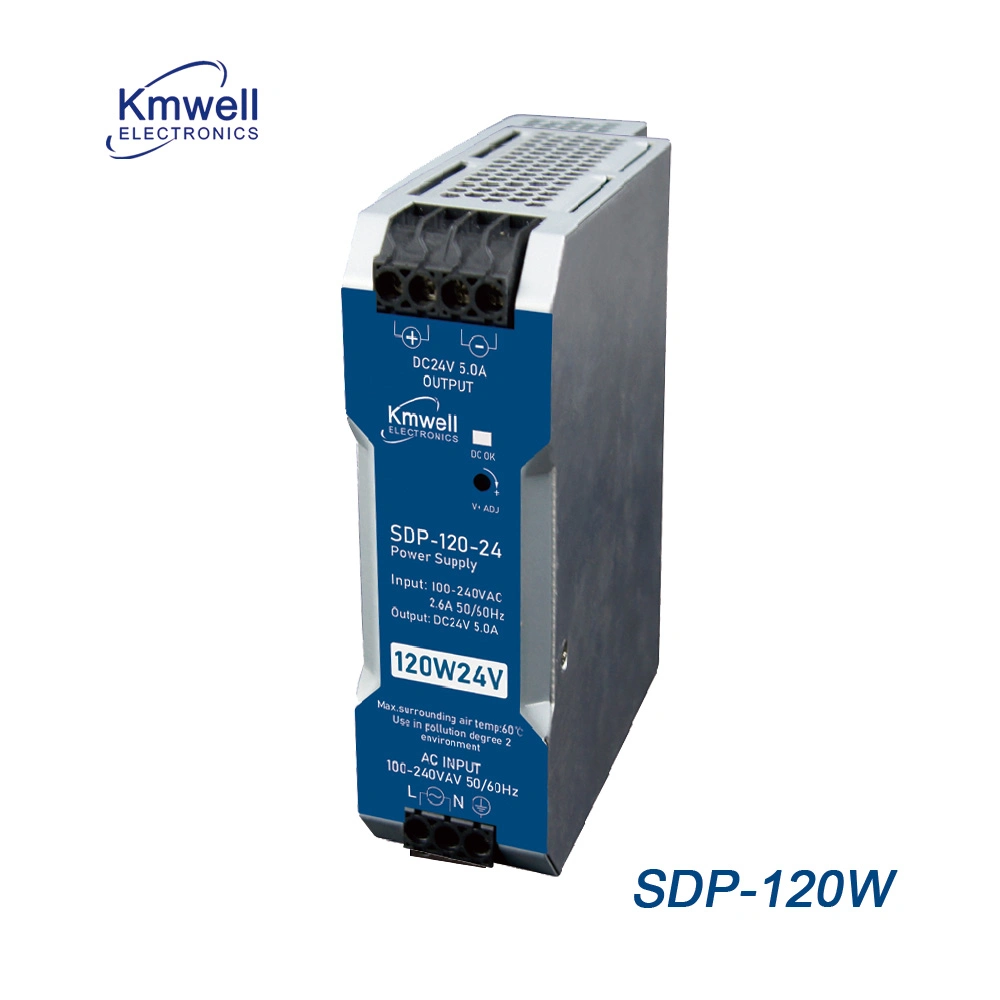 120W DC 48V DIN Rail Converter Sdp-120-48 Dual Output SMPS DIN-Rail Switching Power Supply with Kmwell Brand