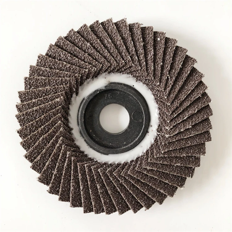 Plastic Back 4 Inch Brown Fused Alumina Flap Disc