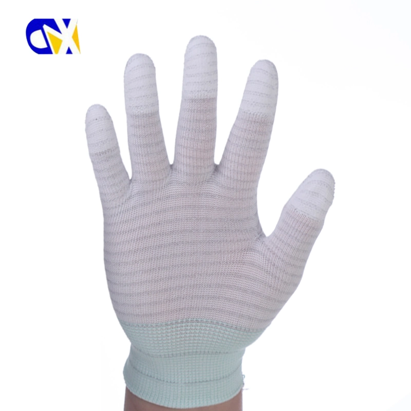 U3 Style Carbon Fiber White PU Coated ESD Anti-Static Gloves