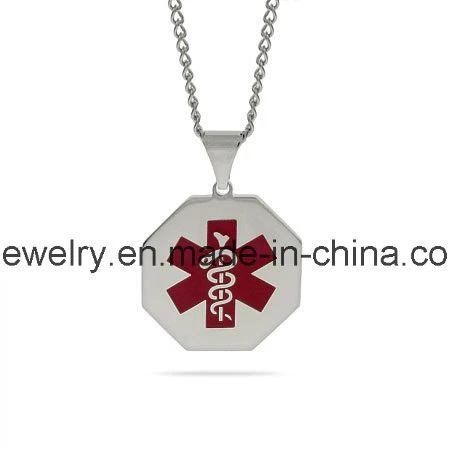 Custom 316L Stainless Steel Jewelry Surgical Steel Medical Alert Pendant