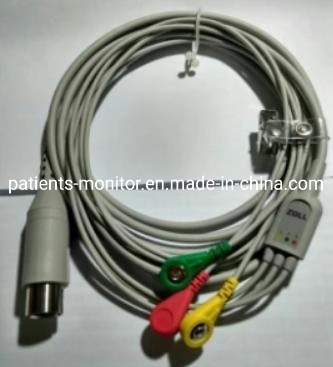 Zoll 3 Lead ECG/EKG el cable del paciente (12ft) ref 8000-0026 IEC