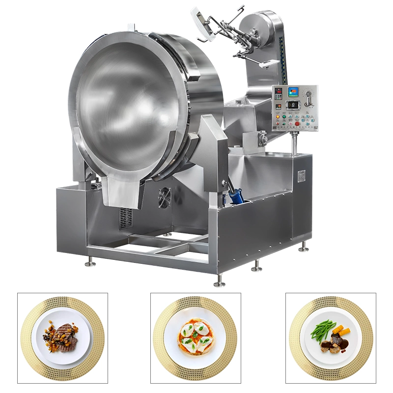 China Big Industrial Commercial Automatic Multi Planetary Tilting Curry Chili Bean Paste Mixing Making Electric Gas Steam Wild Rice Stuffing Cooking Equipment