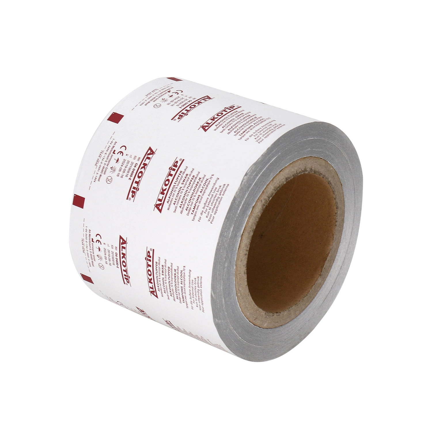 Aluminum Foil Paper Roll for Packaging 75% Alcohol Prep Pad