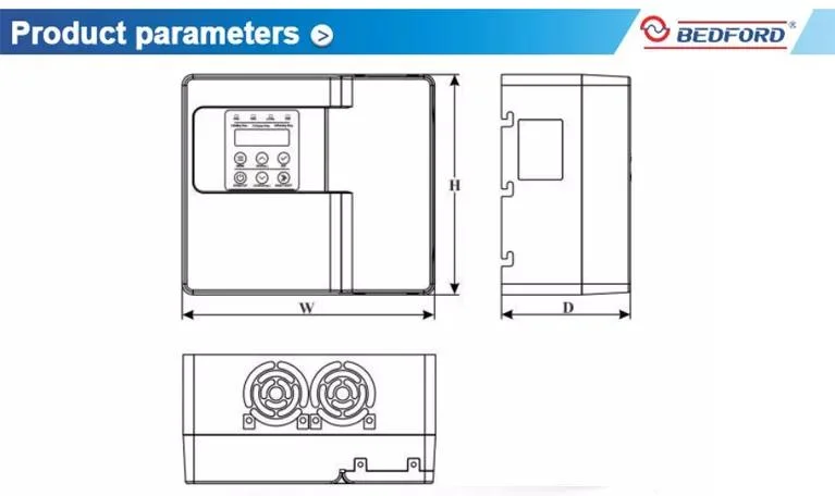 Bedford New Style in: 3pH 220V/out: 3pH 220V/50~60Hz/0.75kw/4.5A/Pump Controller Water Pump Inverter for Energy Saving with CE/ISO