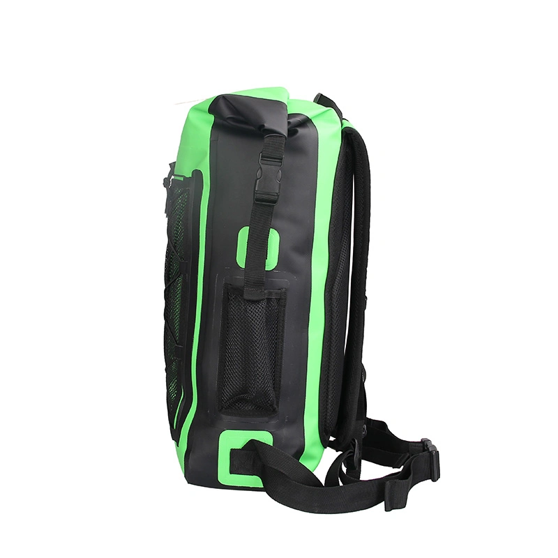 Fabricante de PVC de gran capacidad de lona impermeable Deportes al aire libre con Net Mochila Mochila seca