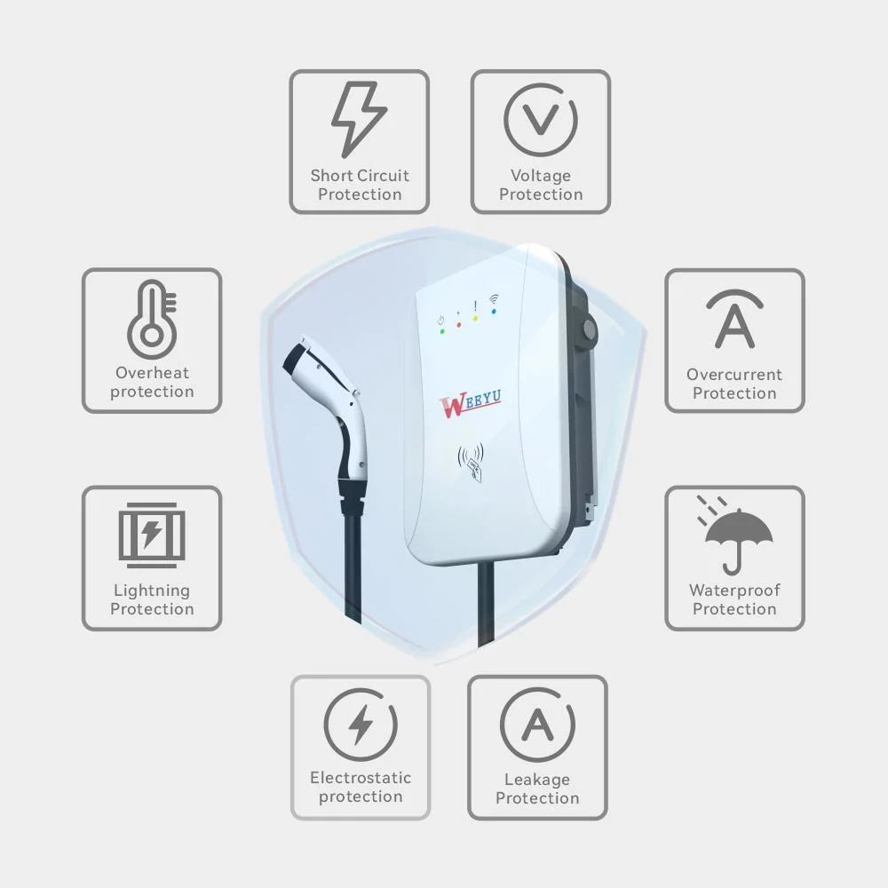 Saej1772 EV Ladestation mit NEMA 14-50 Stecker Type1 Level2 7kW