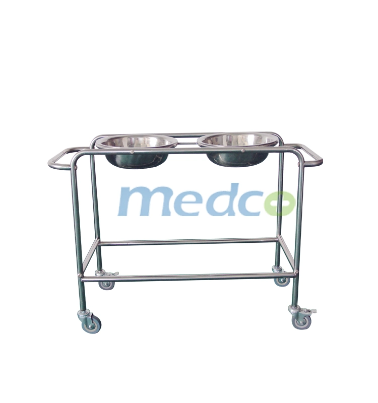 Hospital Trolley Medical Equipment Wash Stand with Casters