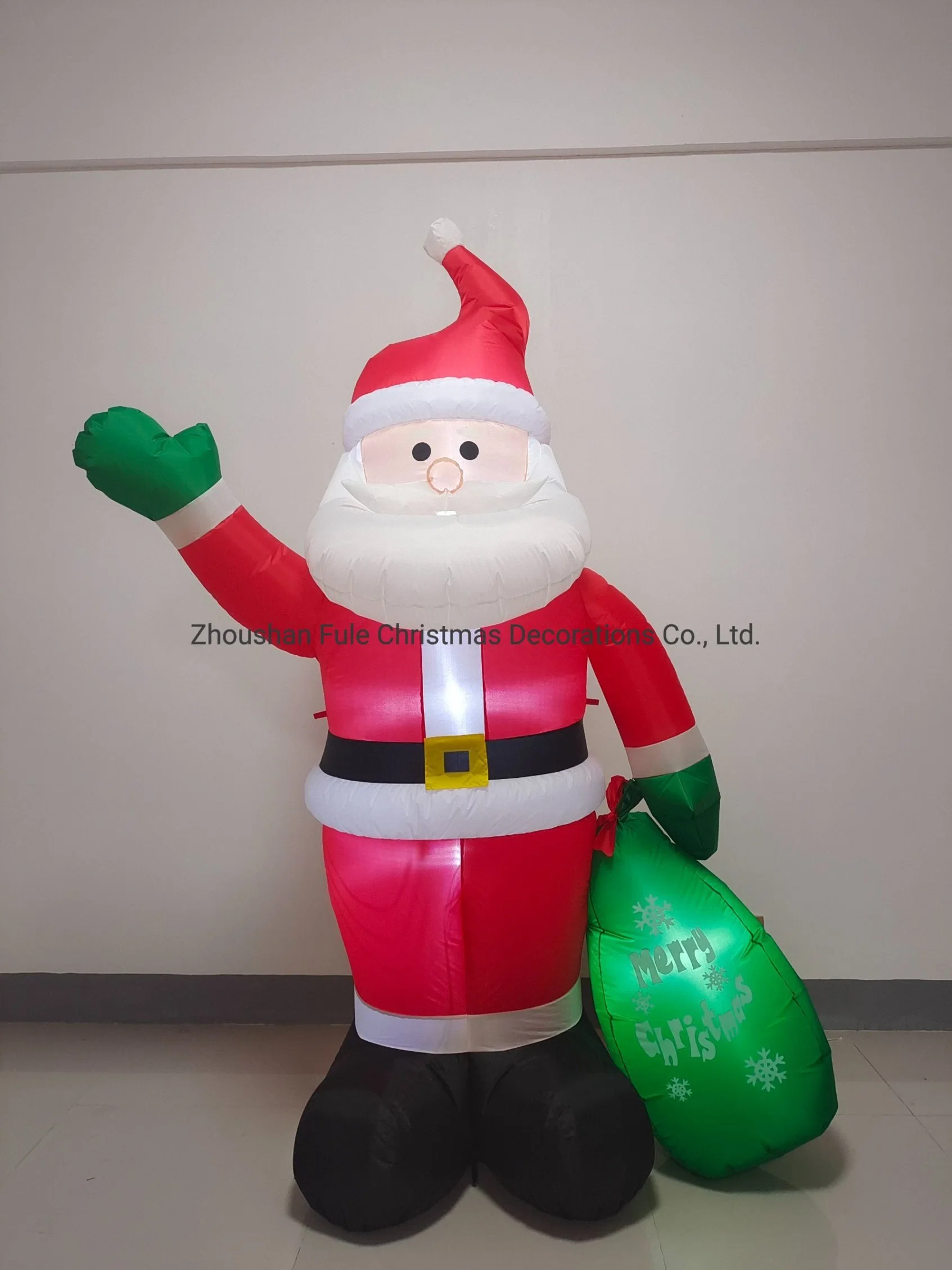 Santa de Navidad inflable gigante con bolsa de regalo FL23QS-227