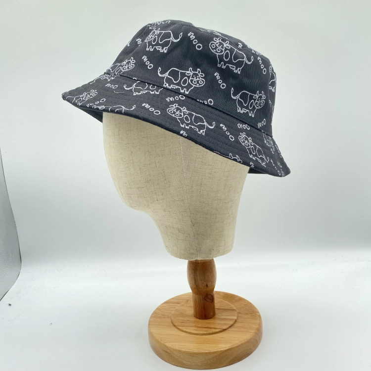 Custom OEM Printing Fishing Bucket Hat with Woven Label