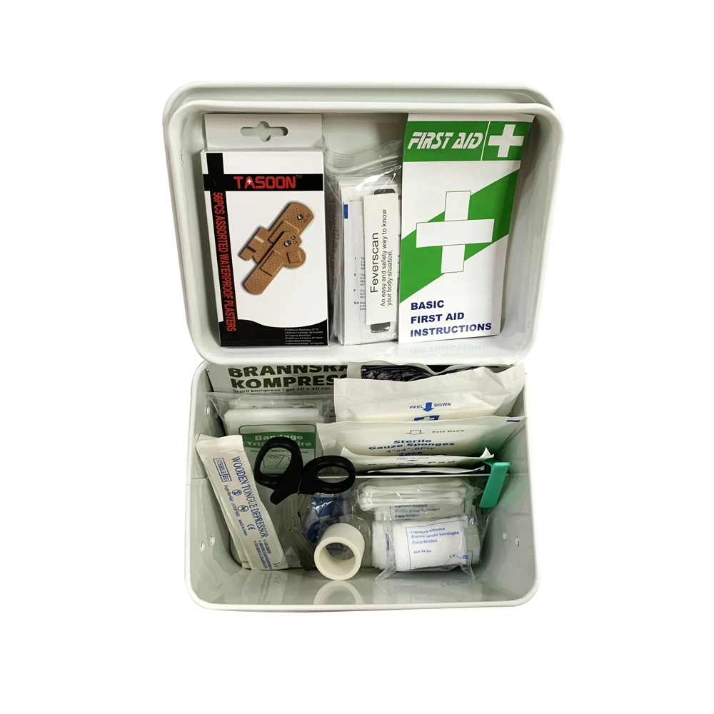 L'étain métal Light-Weight Trousse de premiers secours avec kits 118pcs de fournitures médicales