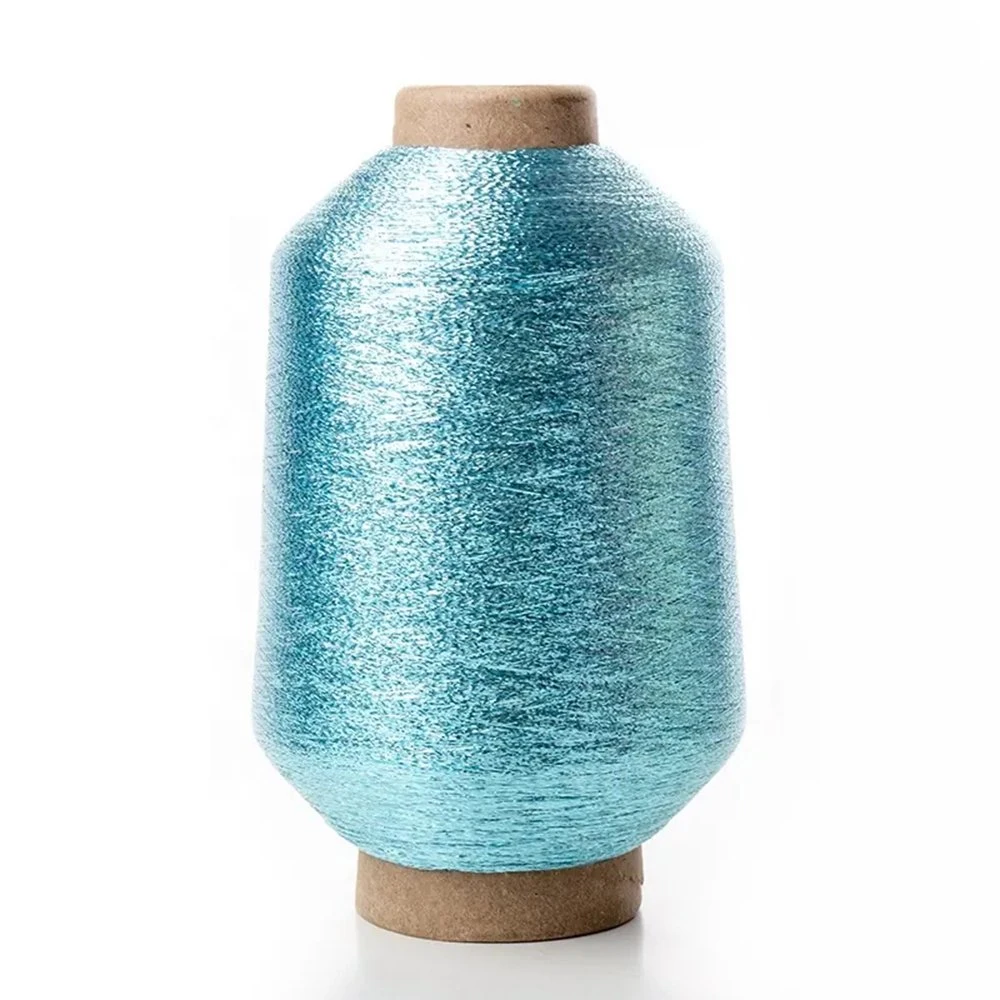 Multicolor Metallic Knitting Thread Polyester Lurex Metal Thread Mx Type Metallic Yarn