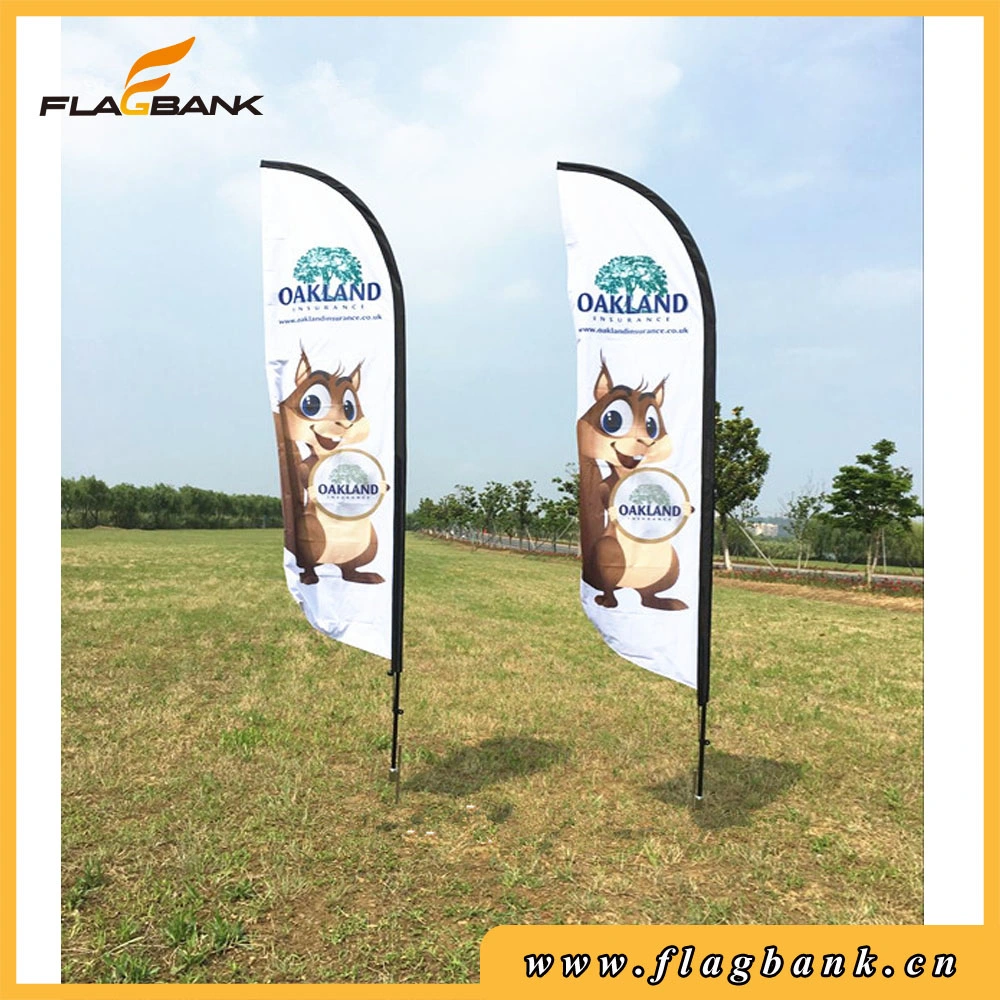 4.5m Exhibition Aluminium Double Side Printing Flying /Feather Flag