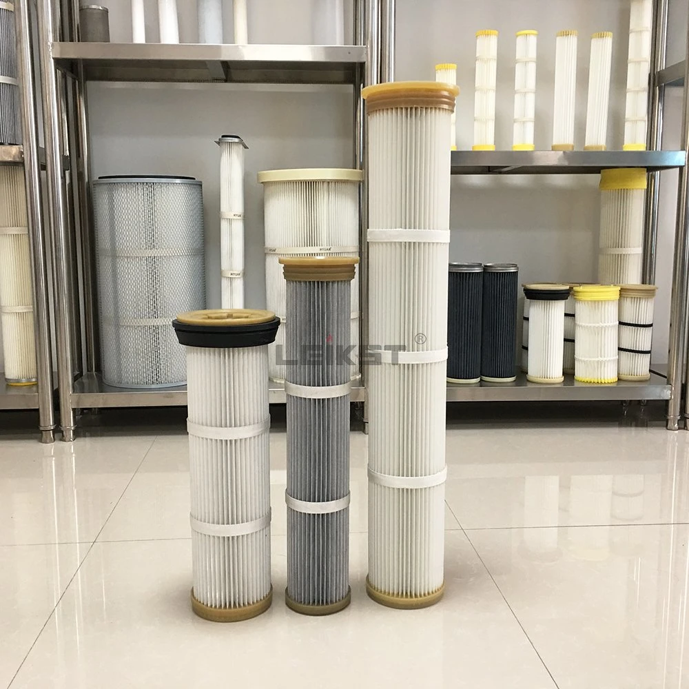 Polyester Cartridge Air Filter PTFE 165X2000 mm Leikst Filter Cartridge Dust Collector System P199419-016-431 DC-3 DC-4 DC-2 Industrial Air Cartridge Filter