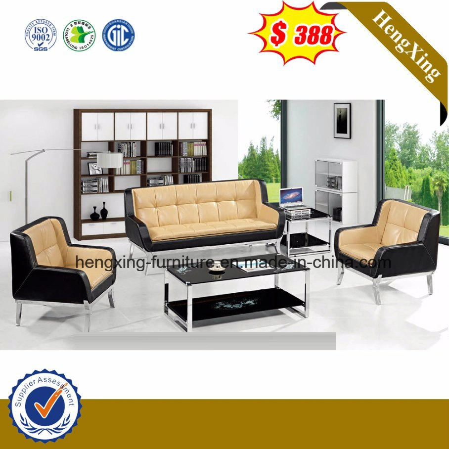 Modern Office Furniture Leather Metal Sectional Corner Receptional Sofa