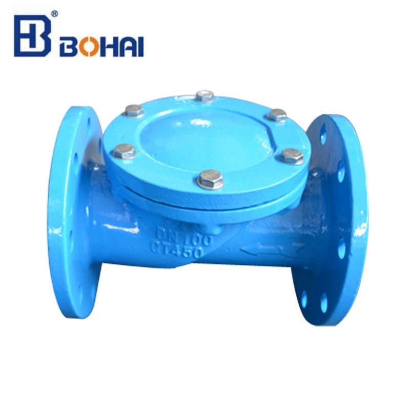 Industrial Double Flange Rubber Disc Check Valve for Drainage System