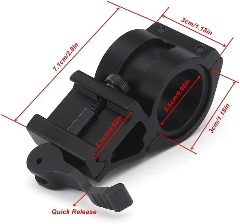 Spina Optics Qd Mount Flashlight Mount Rail Mount