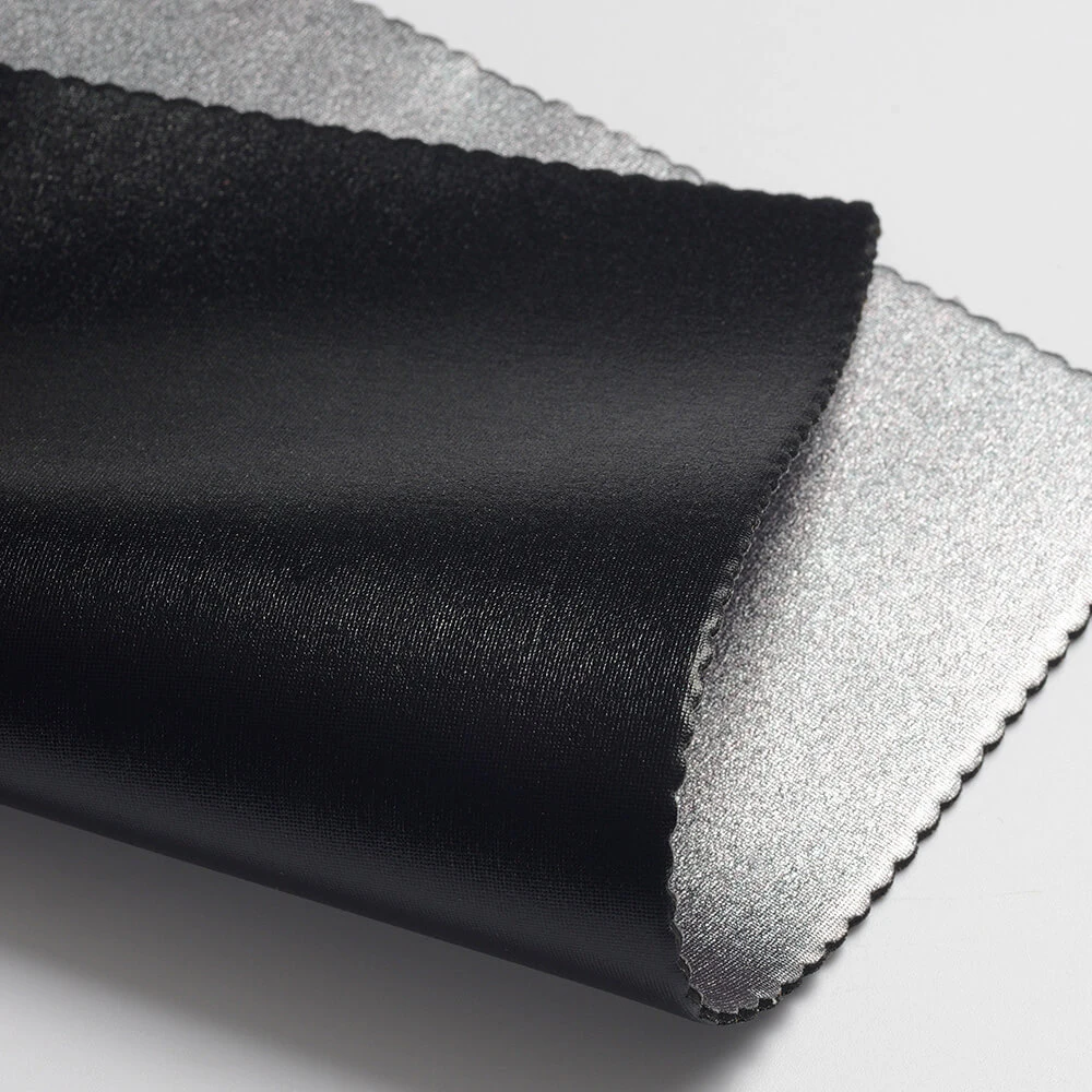 Hotsale 4mm Silvery Waterproof PU Fabric Neoprene Rubber Sheet for Tote Bags by Meter