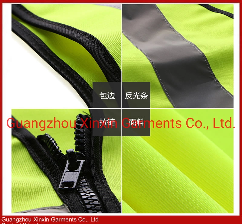 Custom Printing 100% Polyester Fabric Industrial Cheap Safety Product Net Safety Running Vest Reflective Sport Wear Small to 5XL (W412)