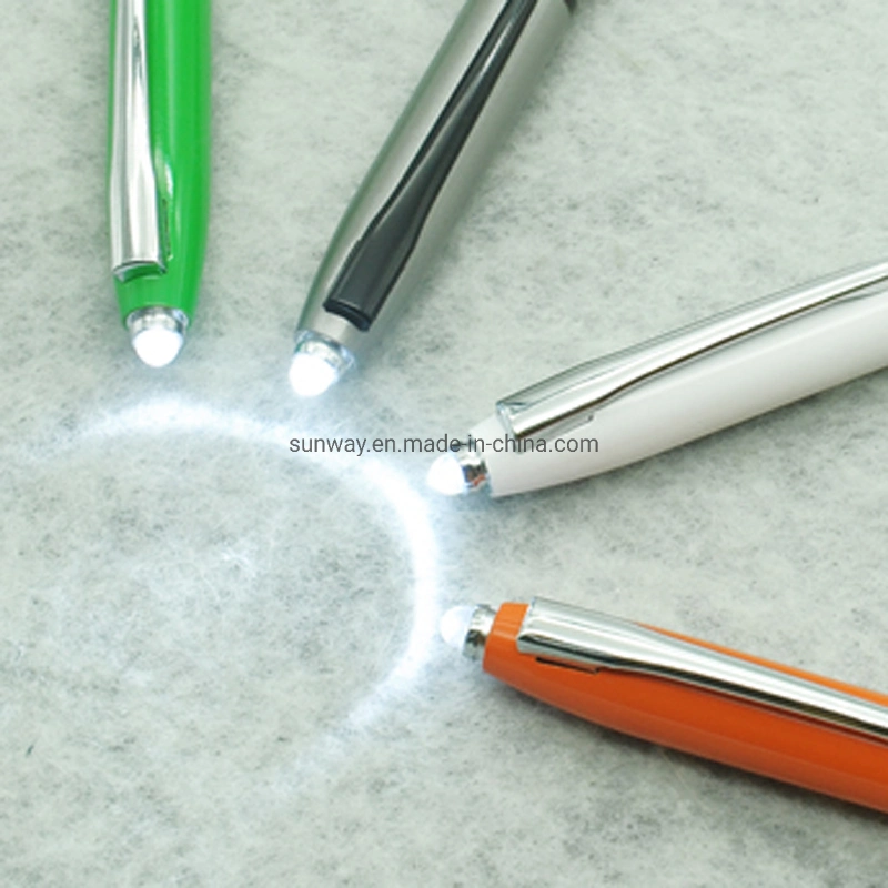 High-Quality Office Elegant Metal Ballpoint Pen with LED Light