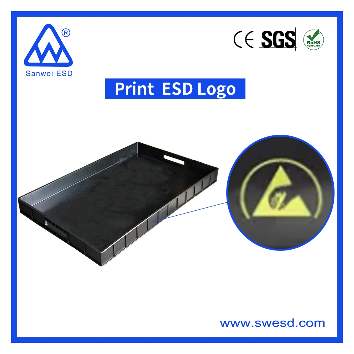 SMT Antistatic Plastic Logistic Pallets for Component