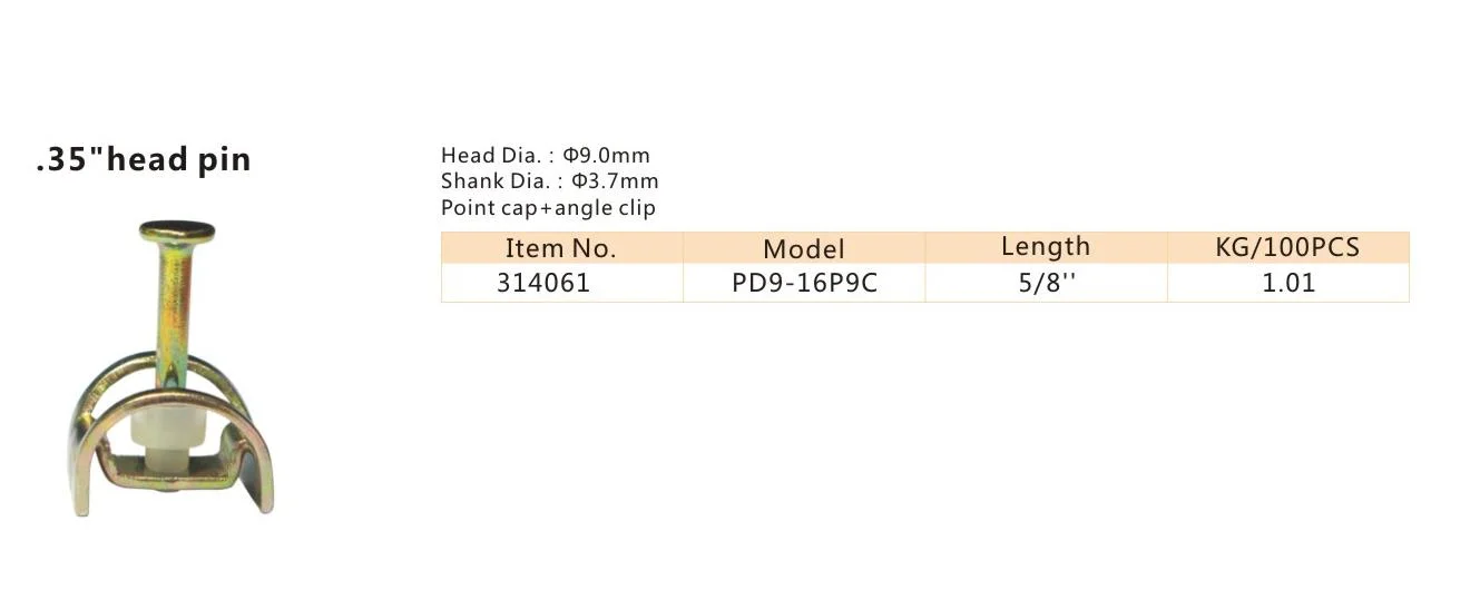 . 35 Head Pin Point Cap+Metal Washer Pd9-30p9s14