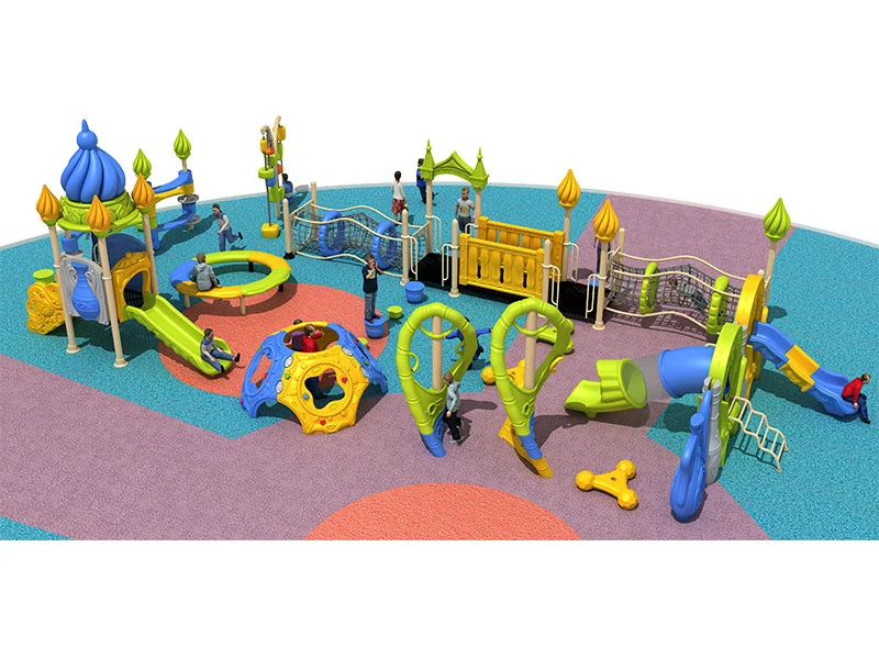 New Design Luxury Children Kids Plastic Outdoor Climbing Slide Playground