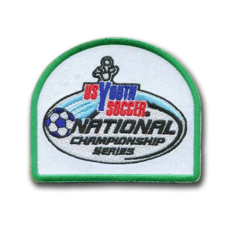 Custom Embroidery Iron on Soccer Patches for Garment Decoration