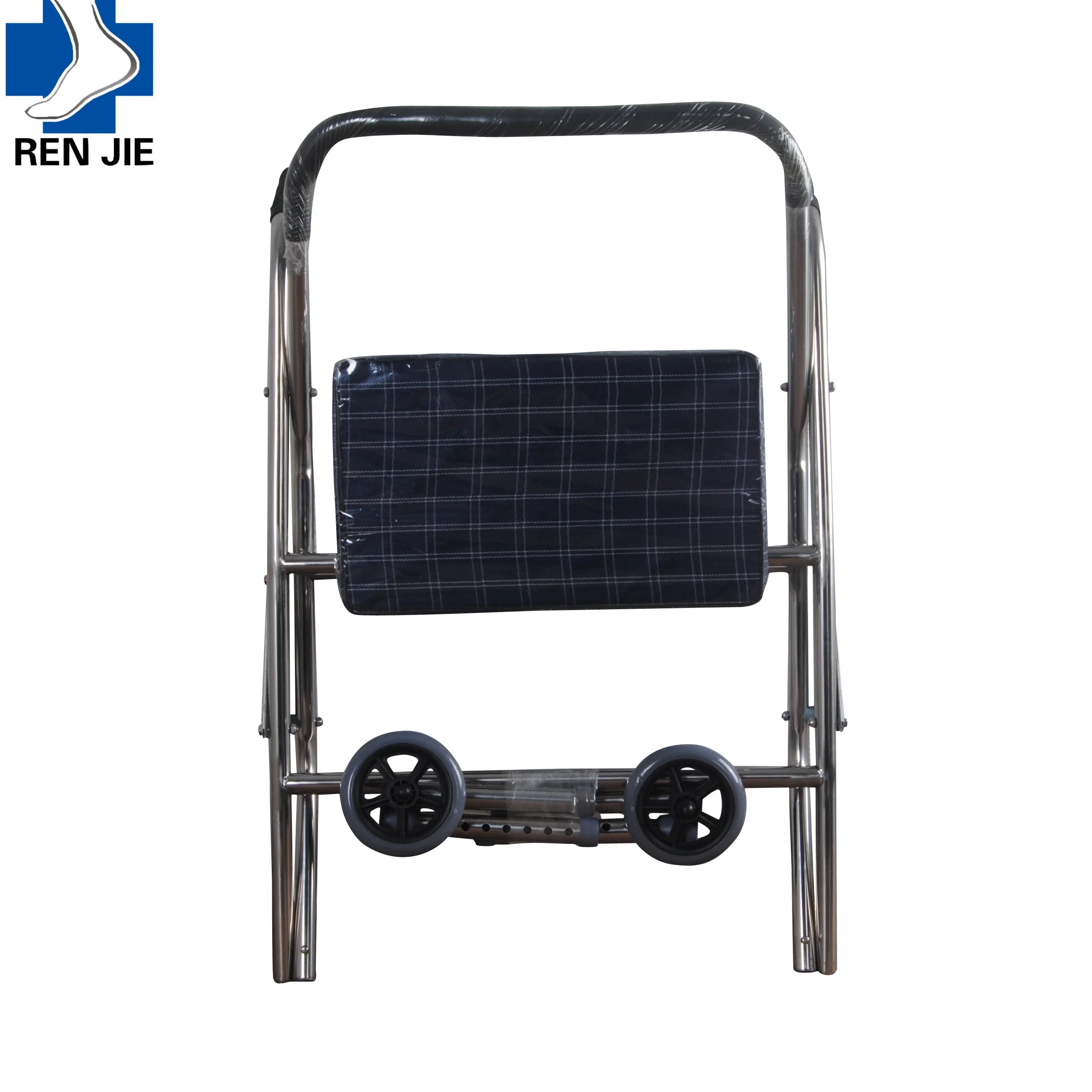 Factory Direct-Sale Cheap Double Folding Aluminium Upright Walker Rollator for Adults Disabled Walker